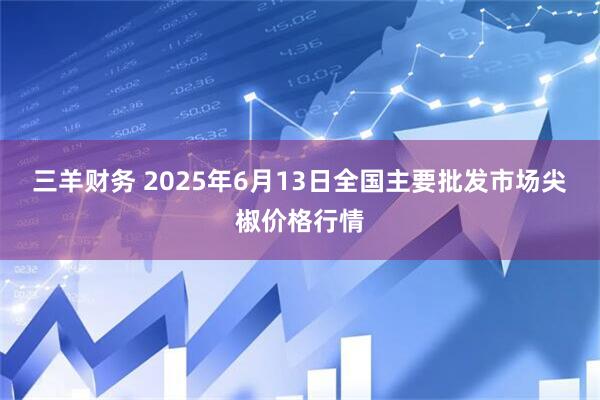 三羊财务 2025年6月13日全国主要批发市场尖椒价格行情