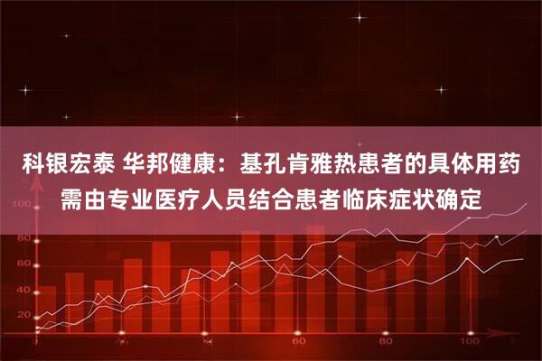 科银宏泰 华邦健康：基孔肯雅热患者的具体用药需由专业医疗人员结合患者临床症状确定